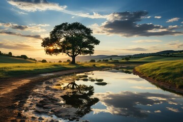 Peaceful nature landscape