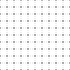 Square seamless background pattern from black man with man symbols are different sizes and opacity. The pattern is evenly filled. Vector illustration on white background