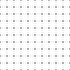 Square seamless background pattern from geometric shapes are different sizes and opacity. The pattern is evenly filled with small black man with woman symbols. Vector illustration on white background