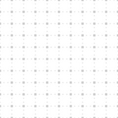 Square seamless background pattern from geometric shapes are different sizes and opacity. The pattern is evenly filled with small black power socket symbols. Vector illustration on white background