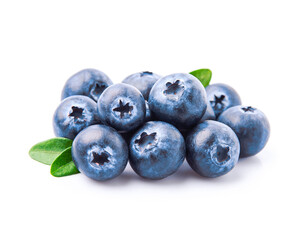 Blueberries with leaves