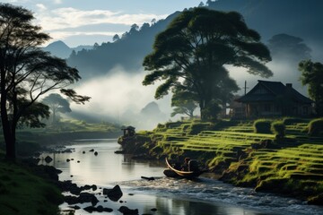 Peaceful nature landscape