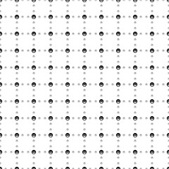 Square seamless background pattern from black laughter Emoticons are different sizes and opacity. The pattern is evenly filled. Vector illustration on white background