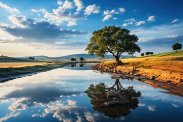 Peaceful nature landscape