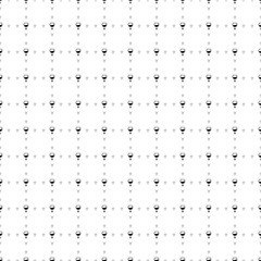 Square seamless background pattern from geometric shapes are different sizes and opacity. The pattern is evenly filled with small black wineglass symbols. Vector illustration on white background