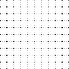 Square seamless background pattern from black woman with woman symbols are different sizes and opacity. The pattern is evenly filled. Vector illustration on white background