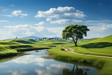 Peaceful nature landscape