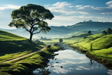 Peaceful nature landscape