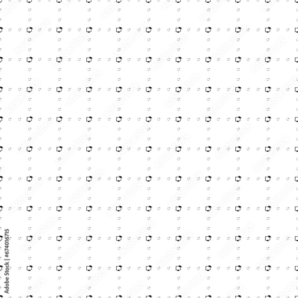 Poster square seamless background pattern from black distance learning symbols are different sizes and opac