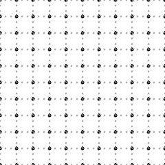 Square seamless background pattern from geometric shapes are different sizes and opacity. The pattern is evenly filled with small black mittens symbols. Vector illustration on white background