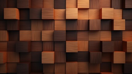 3d wooden decorative background - generative ai