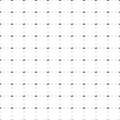 Square seamless background pattern from black router symbols are different sizes and opacity. The pattern is evenly filled. Vector illustration on white background