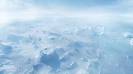 Fototapeta na wymiar Aerial view of frozen winter surface