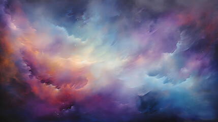 Obraz na płótnie Canvas Cosmic Galaxy Dreamscape, abstract colorful art, drawing, generative ai