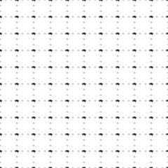 Square seamless background pattern from black playing cards symbols are different sizes and opacity. The pattern is evenly filled. Vector illustration on white background