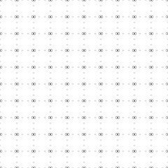 Square seamless background pattern from black disabled road signs are different sizes and opacity. The pattern is evenly filled. Vector illustration on white background