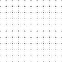 Square seamless background pattern from black rough road signs are different sizes and opacity. The pattern is evenly filled. Vector illustration on white background