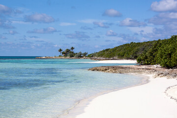 Little Stirrup Cay Island Empty Beach In The Morning