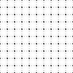 Square seamless background pattern from black magic book symbols are different sizes and opacity. The pattern is evenly filled. Vector illustration on white background