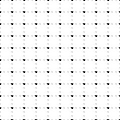 Square seamless background pattern from geometric shapes are different sizes and opacity. The pattern is evenly filled with small black police cap symbols. Vector illustration on white background