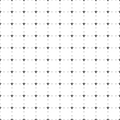 Square seamless background pattern from geometric shapes are different sizes and opacity. The pattern is evenly filled with small black elephant heads. Vector illustration on white background