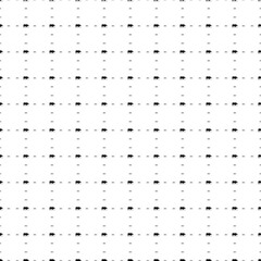 Square seamless background pattern from geometric shapes are different sizes and opacity. The pattern is evenly filled with small black wild rhino symbols. Vector illustration on white background