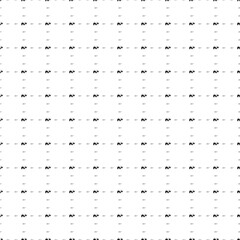 Square seamless background pattern from geometric shapes are different sizes and opacity. The pattern is evenly filled with small black rhinoceros symbols. Vector illustration on white background