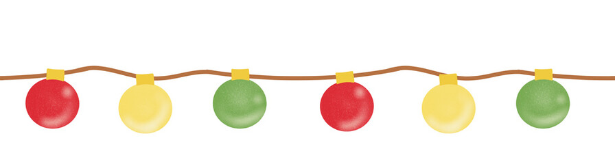 Christmas ball string seamless pattern