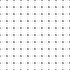 Square seamless background pattern from geometric shapes are different sizes and opacity. The pattern is evenly filled with small black rhino head logos. Vector illustration on white background