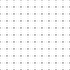 Square seamless background pattern from geometric shapes are different sizes and opacity. The pattern is evenly filled with small black wild bear symbols. Vector illustration on white background