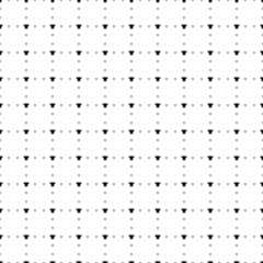 Square seamless background pattern from black buffalo heads are different sizes and opacity. The pattern is evenly filled. Vector illustration on white background