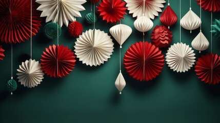 Christmas trendy honeycomb paper origami ornaments for home and tree decoration