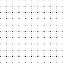 Square seamless background pattern from geometric shapes are different sizes and opacity. The pattern is evenly filled with small black wild buffalos. Vector illustration on white background