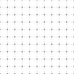 Square seamless background pattern from geometric shapes are different sizes and opacity. The pattern is evenly filled with small black giraffe head symbols. Vector illustration on white background