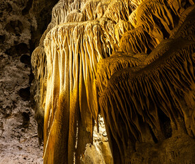 Drapery Formation in The Big Room Carlsbad Caverns National Park, New Mexico, USA