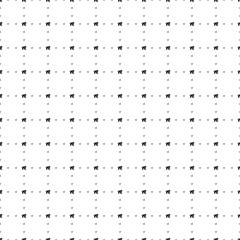 Square seamless background pattern from black tiger symbols are different sizes and opacity. The pattern is evenly filled. Vector illustration on white background