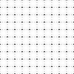 Square seamless background pattern from black tractor icons are different sizes and opacity. The pattern is evenly filled. Vector illustration on white background