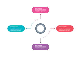 geometric informational template. magazine, business, web, internet, annual report infographic template. four options infographic template