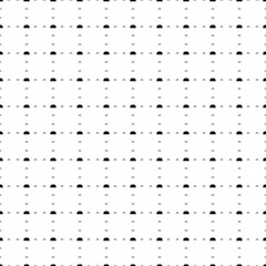 Square seamless background pattern from black sofa symbols are different sizes and opacity. The pattern is evenly filled. Vector illustration on white background