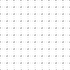 Square seamless background pattern from geometric shapes are different sizes and opacity. The pattern is evenly filled with small black duck symbols. Vector illustration on white background