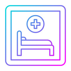 Fototapeta premium Hospital Sign Icon