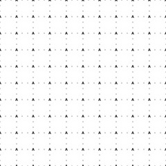 Square seamless background pattern from black capital letter A symbols are different sizes and opacity. The pattern is evenly filled. Vector illustration on white background