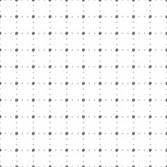 Square seamless background pattern from black at symbols are different sizes and opacity. The pattern is evenly filled. Vector illustration on white background