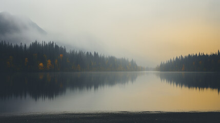 Fototapeta na wymiar A Beautiful Lake Scenery