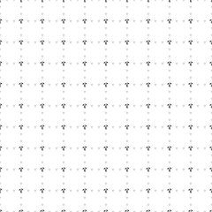 Square seamless background pattern from geometric shapes are different sizes and opacity. The pattern is evenly filled with small black crossed axes symbols. Vector illustration on white background