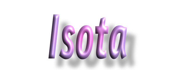 Isota - pink color - female name - ideal for websites, emails, presentations, greetings, banners, cards, books, t-shirt, sweatshirt, prints, cricut, silhouette,