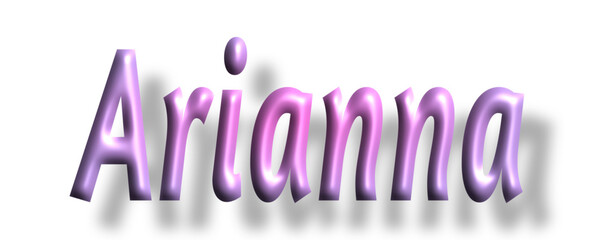 Arianna - pink color - female name - ideal for websites, emails, presentations, greetings, banners, cards, books, t-shirt, sweatshirt, prints, cricut, silhouette,