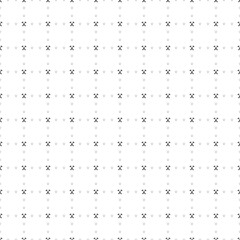 Square seamless background pattern from geometric shapes are different sizes and opacity. The pattern is evenly filled with small black crossed hammers symbols. Vector illustration on white background