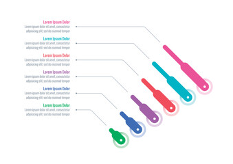 geometric infographic template. six options infographic template. internet, business, book, education, annual report, magazine infographic template