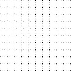 Square seamless background pattern from black electric screwdriver symbols are different sizes and opacity. The pattern is evenly filled. Vector illustration on white background